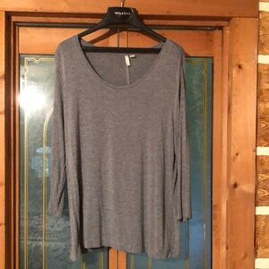 Cato C est. 1946 gray 3/4 long sleeve tunic shirt sz large